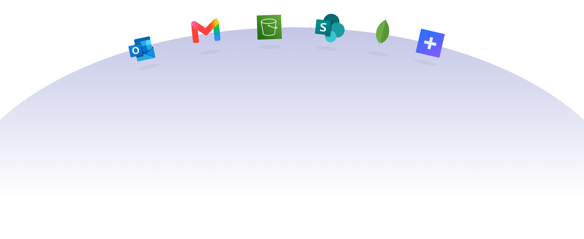 Outlook, Gmail, AWS S3, SharePoint, MongoDB and more
